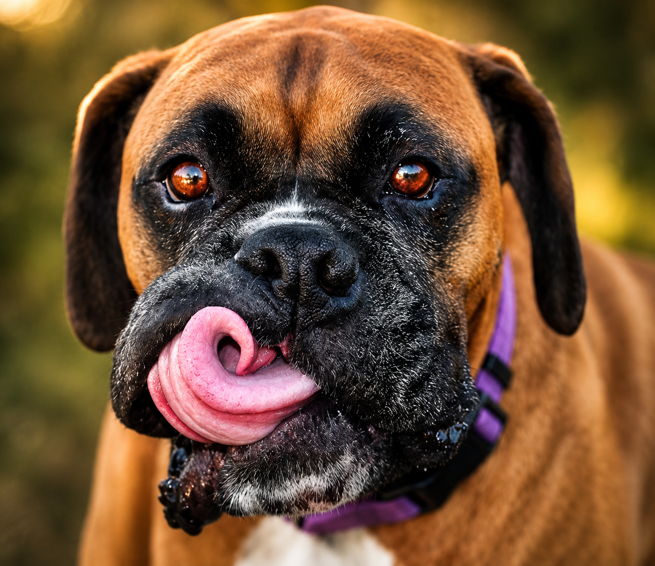 Expressive boxer dog portrait